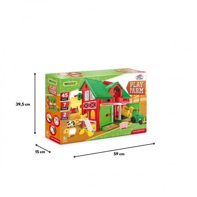 Domek Farma stajnia 40x35cm w pudełku 59x40x15cm Wader