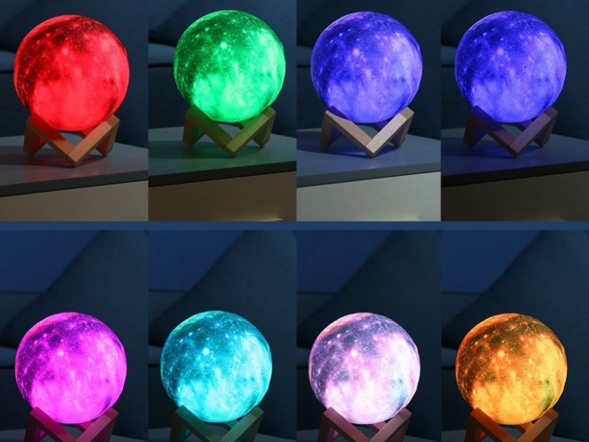 3D księżycowa lampa RGB z pilotem