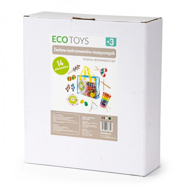 Zestaw muzyczny 14 instrumentów + torba Ecotoys