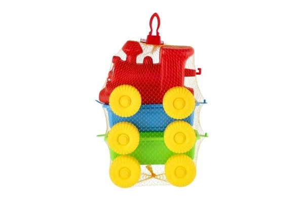 Pociąg + 2 wagony plastikowe 60cm w siatce