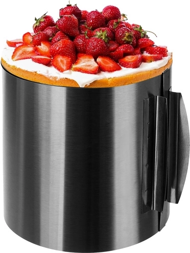 Regulowany rant do tortów ze stali nierdzewnej 16–30 cm, wysokość 15 cm RUHHY