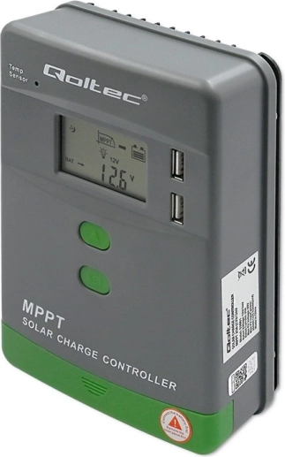 regulator ładowania solarny MPPT 20 A 12/24 V z LCD i 2× USB