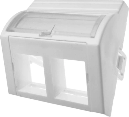 Adapter 45×45 z kątem, 2× RJ45
