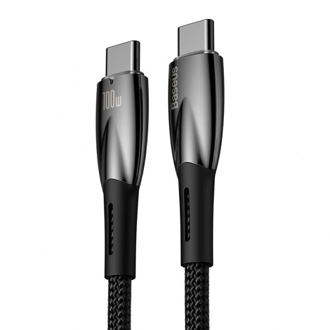 Kabel Baseus Glimmer USB-C na USB-C 100W 1m czarny