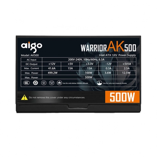 Zasilacz komputerowy Aigo Warrior AK500 czarny