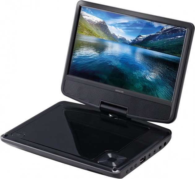Przenośny odtwarzacz DVD 9" z obrotowym ekranem TFT LCD, czarny