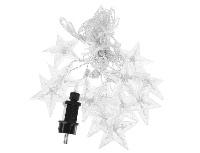 Kolorowa zasłona LED z gwiazdkami - 2,5 m, 108 LED