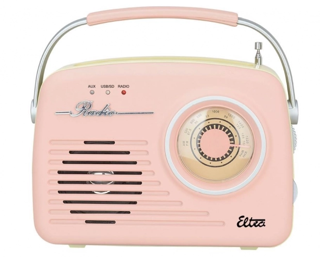 Retro radio LUIZA SP-11 z MP3 USB SD różowe