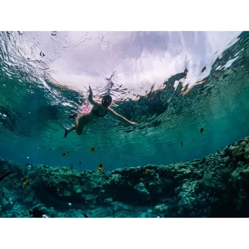 czarna pełnotwarzowa maska do snorkelingu - L/XL