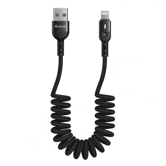 Kabel USB-Lightning, Mcdodo CA-6410, sprężynowy, 1,8 m (czarny)
