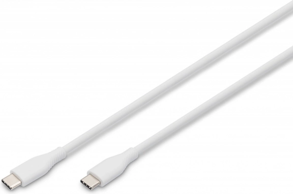 Silikonowy kabel USB‑C na USB‑C, USB 2.0 60 W, 1 m biały