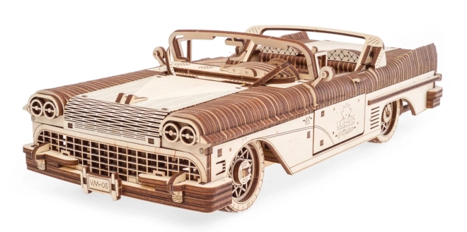 3D drewniany mechaniczny model auta Kabriolet marzeń