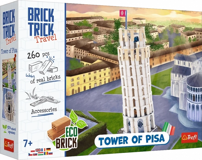 Ceglana konstrukcja BRICK TRICK Travel – Krzywa Wieża w Pizie (260 elementów)