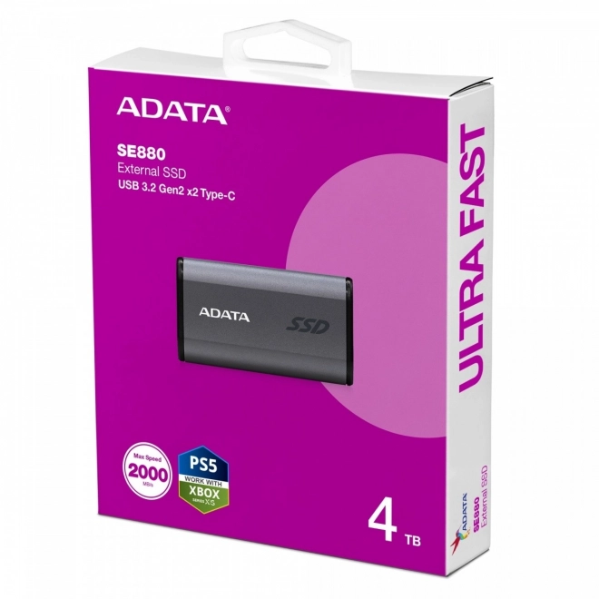 Zewnętrzny dysk SSD ADATA SE880 4TB USB 3.2 Gen2x2