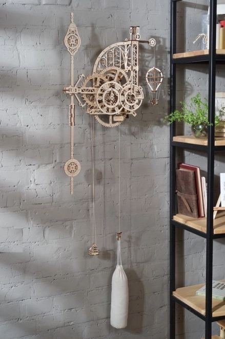 Ugears 3D drewniane mechaniczne puzzle Zegar Ścienny Aero