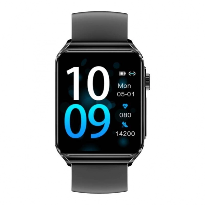 Smartwatch BlitzWolf z czarnym silikonowym paskiem