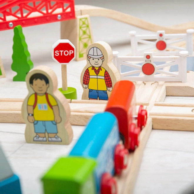 Bigjigs Rail Drewniana kolejka miasto i wieś 101 części