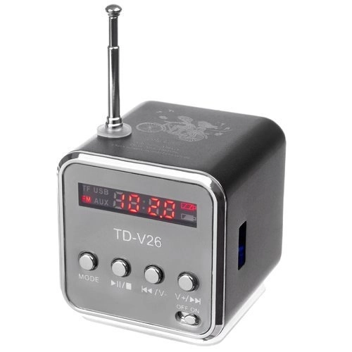Przenośny głośnik Bluetooth z radiem i wyświetlaczem LCD TD-V26