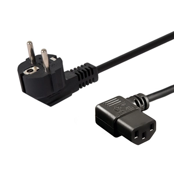 Kabel zasilający Schuko (M) kątowy - IEC C13 kątowy 1,8 m