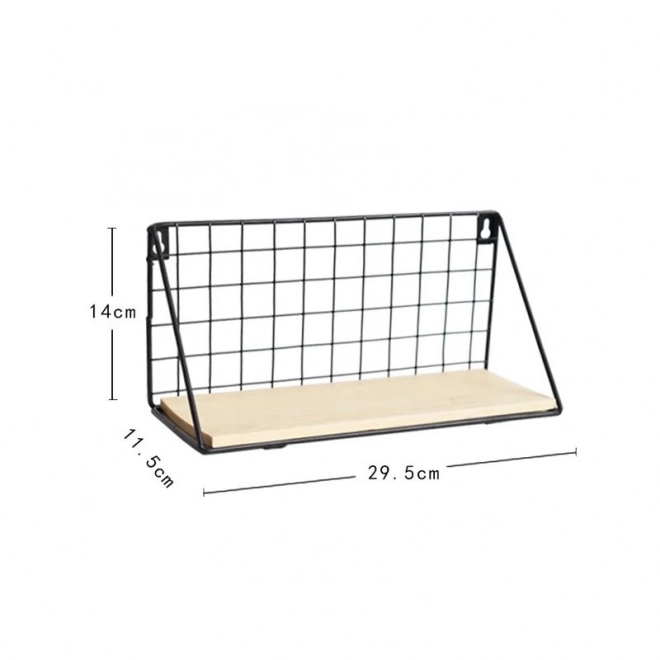 Półka ścienna styl LOFT 29,5 cm- czarna