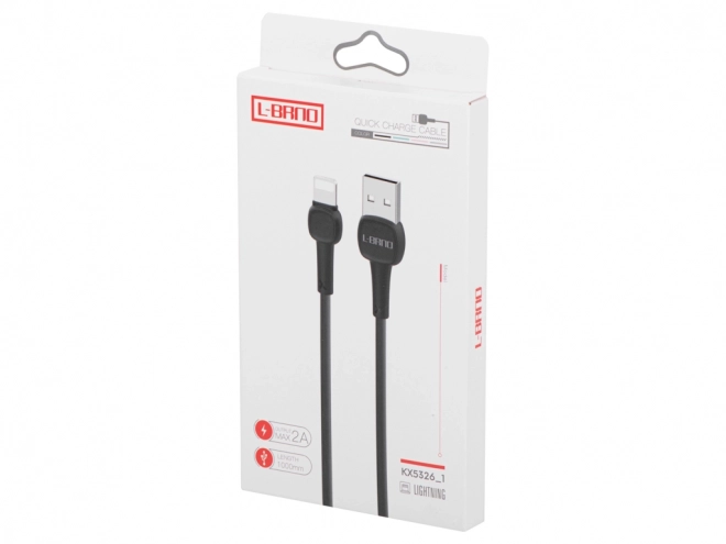 Czarny szybkoladujacy kabel Lightning