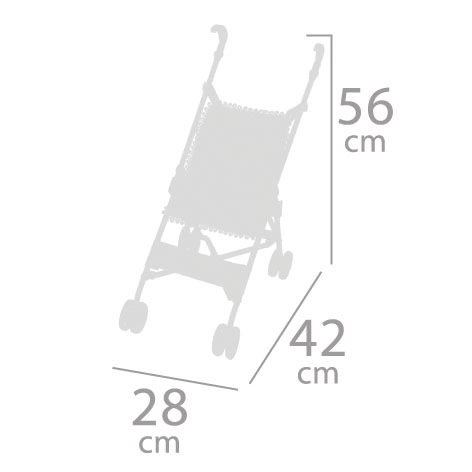 DeCuevas 90093 Składany wózek dla lalek z kijami golfowymi 56 cm – Daniela