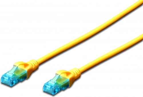 Kabel patch sieciowy U/UTP Cat 5e, 5 m, żółty