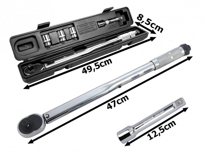 Zestaw dynamometryczny z kasetą na klucze 40-210 Nm