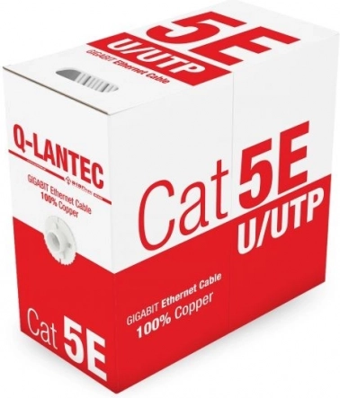 Q-LANTEC kabel danych U/UTP kat. 5e, PVC, 100% miedź, 305 m