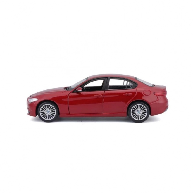 Bburago 1:24 Alfa Romeo Giulia (2016) Metallic czerwony 18-21080