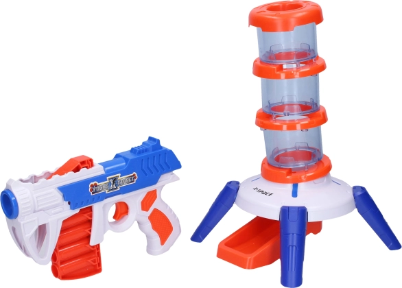 Pistolet na piankowe naboje z wieżą i tarczami