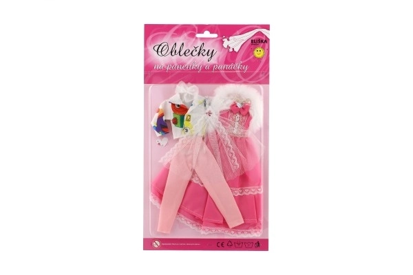 Ubranka z akcesoriami dla lalek 2 sztuki