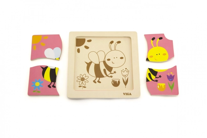 Drewniane puzzle pszczółka firmy Viga