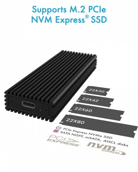 Zewnętrzna obudowa ICY BOX dla PCIe NVMe M.2 z USB-C