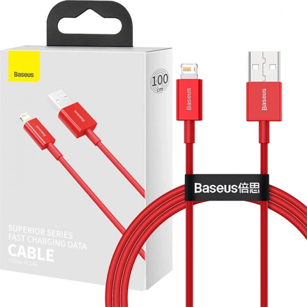 Kabel USB Baseus do szybkiego ładowania 1 m czerwony