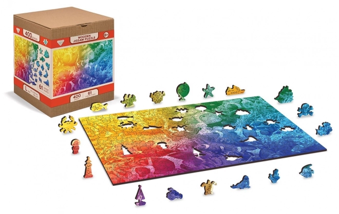 Drewniane puzzle tropikalne ryby dwukrotnie inaczej