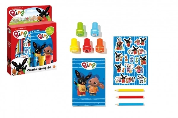 Zestaw stempli i naklejek Bing Bunny w pudełku 18x25x3,5cm