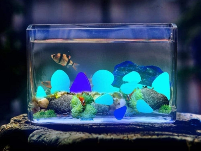 Fluorescencyjne świecące kamienie do ogrodu i domu