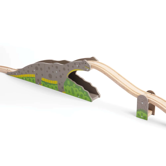Most dinozaura z przejazdem i nadjazdem