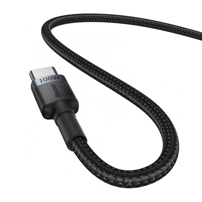 Kabel Baseus Cafule USB-C na USB-C 100W,2m, 2ks (czerwono-czarny, szaro-czarny).