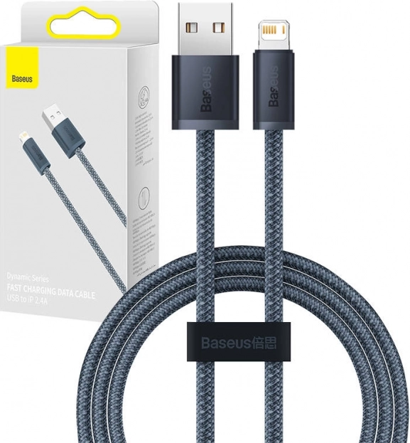 Kabel Baseus Dynamic Series USB na Lightning 2,4A 2 m szary