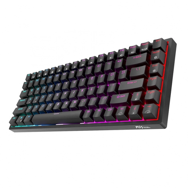 Bezprzewodowa klawiatura mechaniczna Royal Kludge RK84 z podświetleniem RGB i czerwonymi przełącznikami