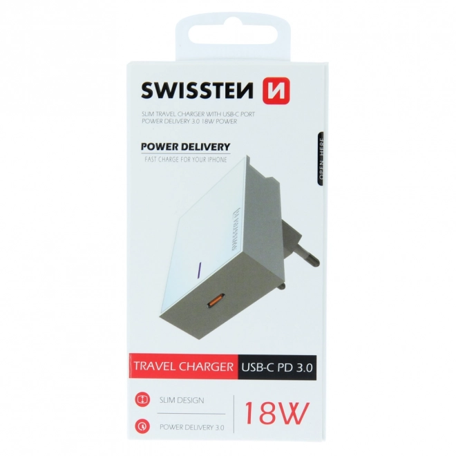 Ładowarka Swissten iPhone 3.0 18W Power Delivery - biała