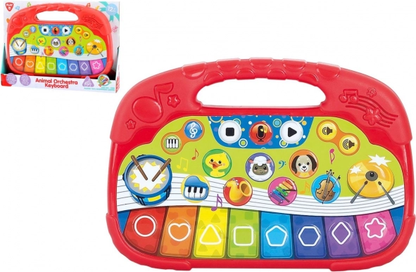 pianinko zwierzątka dla najmłodszych z dźwiękami i melodiami 25 cm