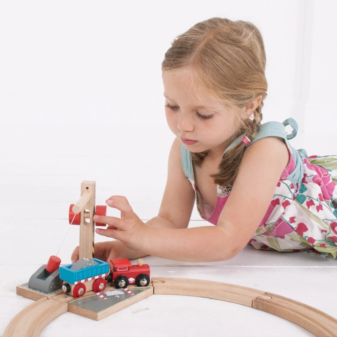 Bigjigs Rail Dźwig z żwirem