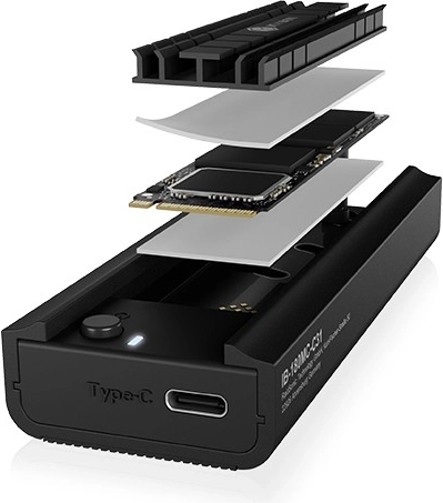 Stacja dokująca ICY BOX IB-180MC-C31 dla SSD M.2 NVMe i SATA, USB 3.2 Gen 2 Type‑C, aluminium