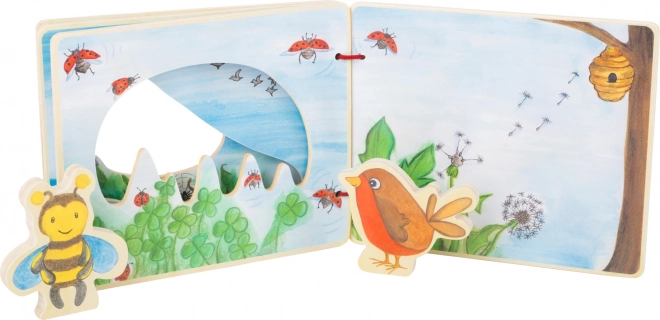 Small Foot Drewniana książka obrazkowa z pszczółką