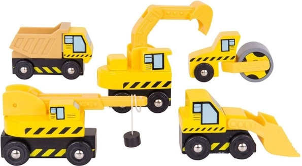 Bigjigs Rail maszyny budowlane – zestaw do drewnianych kolejek