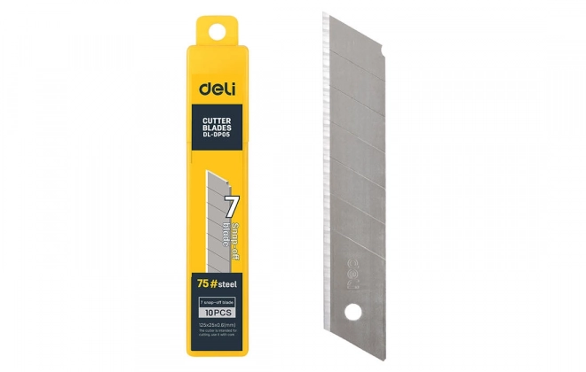 Nóż 25 mm 10 szt. głowica nożowa Deli Tools EDL-DP05 (srebrna)