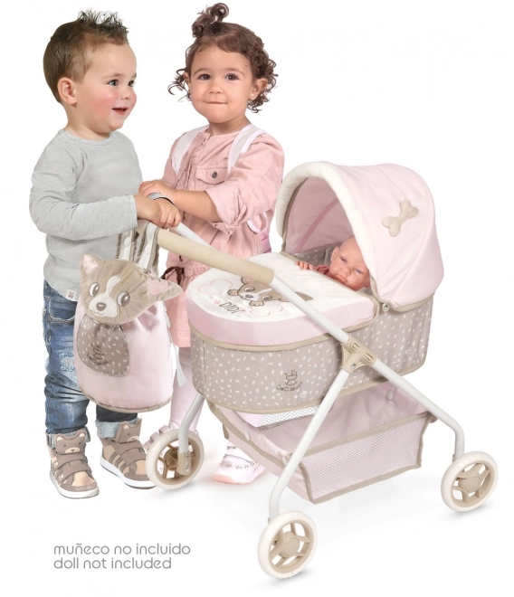 DeCuevas 86043 Mój pierwszy wózek dla lalek z plecakiem DIDI 2021 - 56 cm